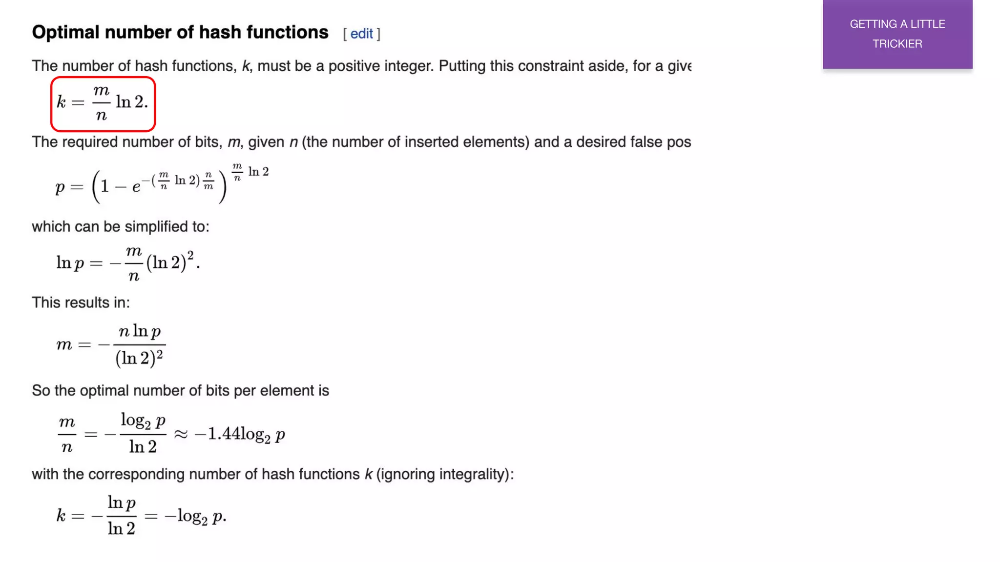 GETTING A LITTLE
TRICKIER
 