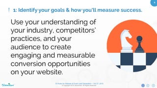 10 Rules for Website & Email Lead Generation – Oct 27, 2015
© Copyright 2015. Bloominari. All Rights Reserved.
4	
Oﬀer something valuableIntroduction
 