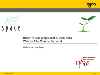 Bloom / Hivos project met SPACE India Web for All – Community portal  Willem van der Plaat 