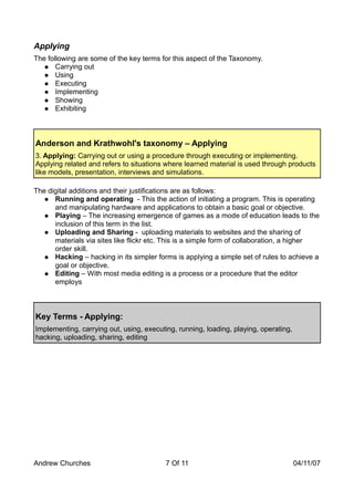 ;99",0+7
-74'T#""#5)/*',34'&#$4'#T'+74';40'+43$&'T#3'+7)&',&?49+'#T'+74'-,.#/#$0<'
   ! 6,330)/*'#8+
   ! M&)/*
   ! Q.498+)/*
   ! B$?"4$4/+)/*
   ! >7#5)/*
   ! Q.7)F)+)/*




I*4%3,'*&"*4&H3"+=;'=$B,&+"G'*'A.&J&I//$.0*9
G<'I//$.0*91'6,330)/*'#8+'#3'8&)/*','?3#942834'+73#8*7'4.498+)/*'#3')$?"4$4/+)/*<'
1??"0)/*'34",+42',/2'34T43&'+#'&)+8,+)#/&'57434'"4,3/42'$,+43),"')&'8&42'+73#8*7'?3#289+&'
");4'$#24"&U'?34&4/+,+)#/U')/+43E)45&',/2'&)$8",+)#/&<

-74'2)*)+,"',22)+)#/&',/2'+74)3'Y8&+)T)9,+)#/&',34',&'T#""#5&@
   ! K5**0*9&"*4&'/%3"+0*9&'L'-7)&'+74',9+)#/'#T')/)+),+)/*','?3#*3,$<'-7)&')&'#?43,+)/*'
      ,/2'$,/)?8",+)/*'7,325,34',/2',??")9,+)#/&'+#'#F+,)/','F,&)9'*#,"'#3'#FY49+)E4<
   ! Q$".0*9'K'-74')/934,&)/*'4$43*4/94'#T'*,$4&',&','$#24'#T'4289,+)#/'"4,2&'+#'+74'
      )/9"8&)#/'#T'+7)&'+43$')/'+74'")&+<
   ! O/$'"40*9&"*4&-="30*9'L''8?"#,2)/*'$,+43),"&'+#'54F&)+4&',/2'+74'&7,3)/*'#T'
      $,+43),"&'E),'&)+4&'");4'T")9;3'4+9<'-7)&')&','&)$?"4'T#3$'#T'9#"",F#3,+)#/U','7)*743'
      #3243'&;)""<
   ! @"680*9'K'7,9;)/*')/')+&'&)$?"43'T#3$&')&',??"0)/*','&)$?"4'&4+'#T'38"4&'+#',97)4E4','
      *#,"'#3'#FY49+)E4<''
   ! R40+0*9'K'_)+7'$#&+'$42),'42)+)/*')&','?3#94&&'#3','?3#942834'+7,+'+74'42)+#3'
      4$?"#0&'



H%.&!%3A,&N&I//$.0*91&
B$?"4$4/+)/*U'9,330)/*'#8+U'8&)/*U'4.498+)/*U'38//)/*U'"#,2)/*U'?",0)/*U'#?43,+)/*U'
7,9;)/*U'8?"#,2)/*U'&7,3)/*U'42)+)/*




1/2345'6783974&                           O'WT'AA                                  SHXAAXSO
 