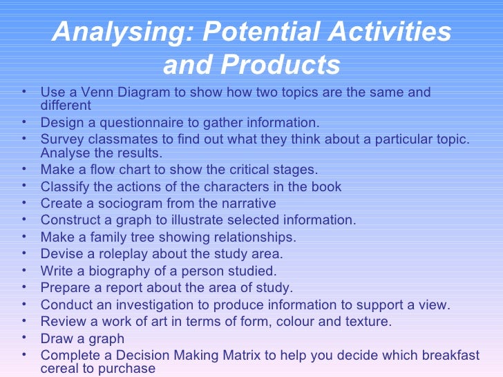 Andersons/Blooms Revised Taxonomy