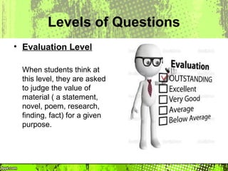Question Level Chart Bloom's Taxonomy | PPT
