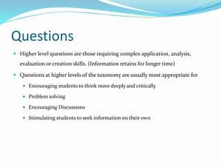 Application in Blloms Taxonomy - Examination Papers & Assessment | PPTX