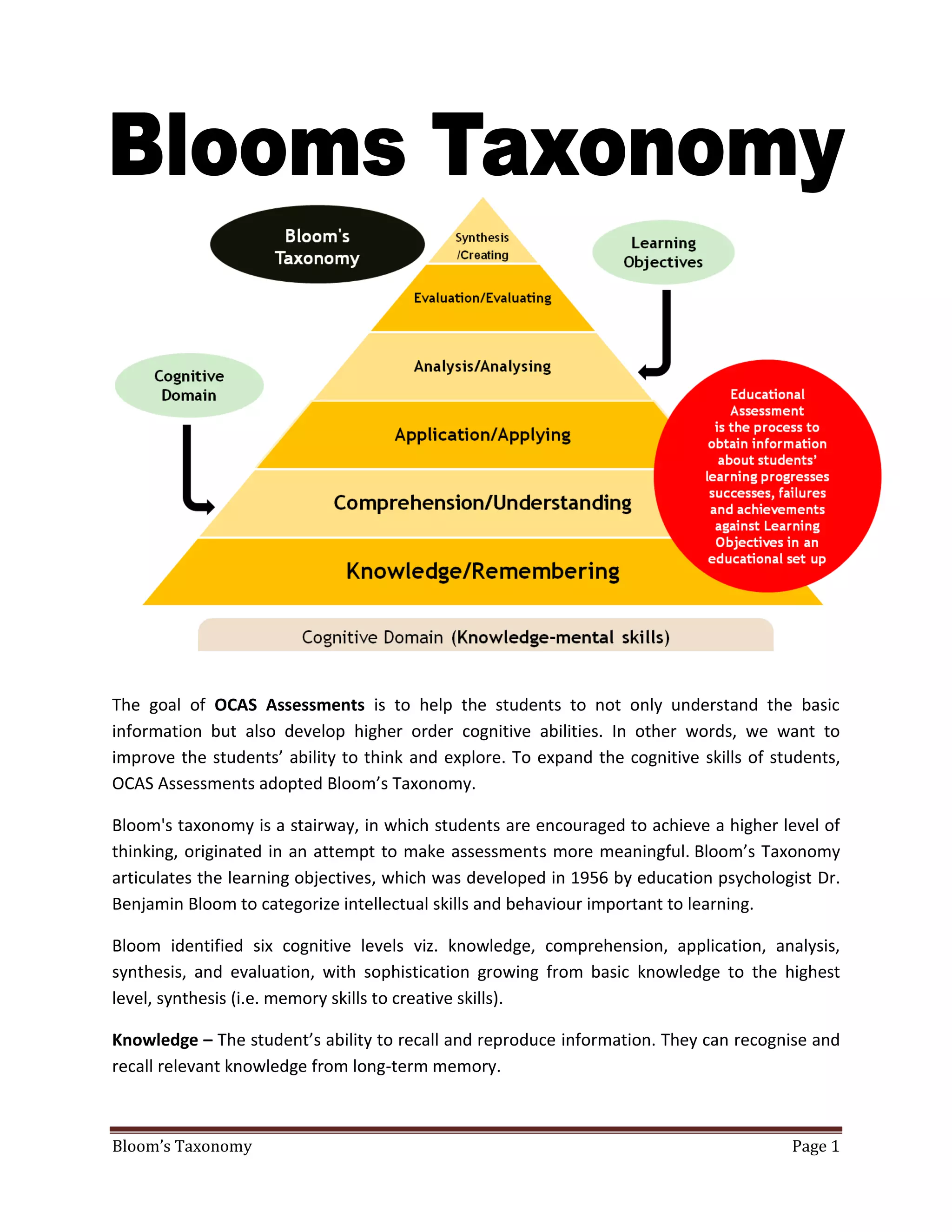 Bloom's Taxonomy | PDF