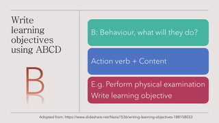 Bloom's taxonomy and leaning objectives jan 2023 handouts.pdf