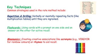 Rote Method Bloom's taxonomy ppt for History,Goals,Principles and Uses in School ...