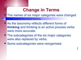 Bloom's taxonomy revised | PPT
