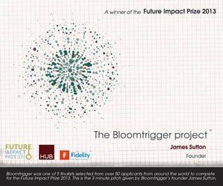 Bloomtrigger 3 minute pitch for the Future Impact Prize 2013