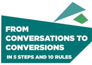 Date
Client’s name
FROM
CONVERSATIONS TO
CONVERSIONS
IN 5 STEPS AND 10 RULES
 