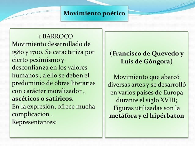 Bloque 1.3 Movimientos poéticos