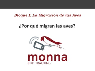 Bloque I: La Migración de las Aves
¿Por qué migran las aves?
 