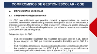 COMPROMISOS DE GESTIÓN ESCOLAR - CGE
 