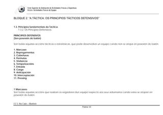 Bloque: Táctica-Fútbol