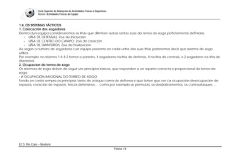 Bloque: Táctica-Fútbol