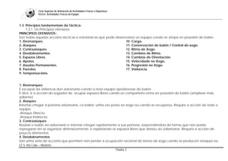 Bloque: Táctica-Fútbol