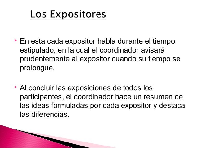 Bloque 2 El panel de discusión