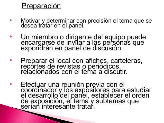Guion De Un Panel De Discusion