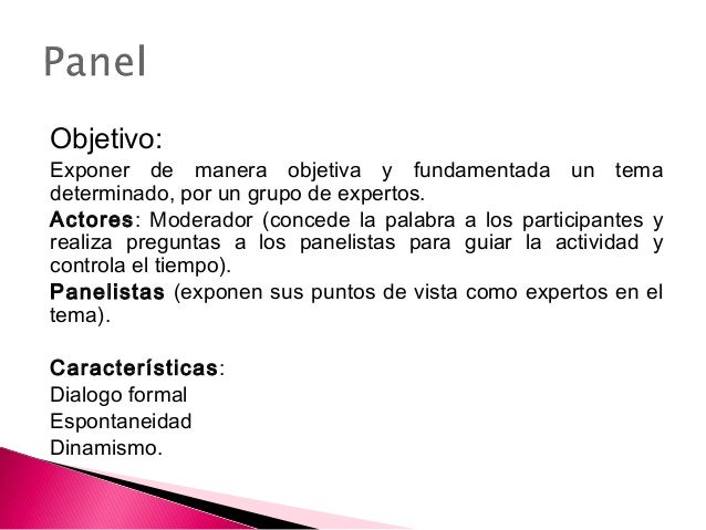 Bloque 2 .3 El panel de discusión