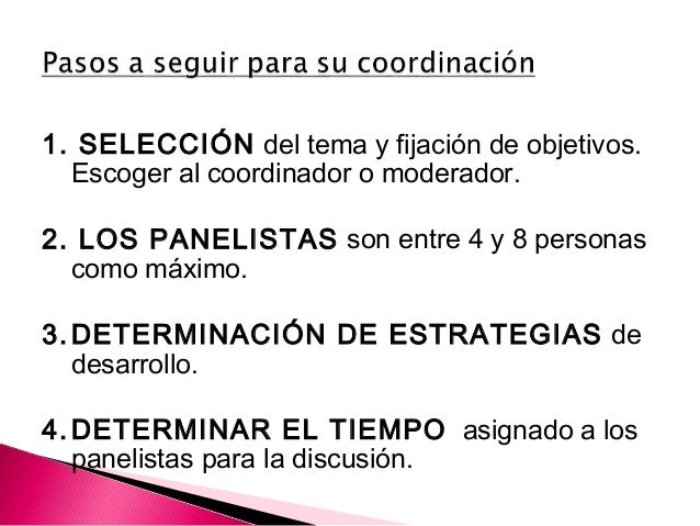 Bloque 2 .3 El panel de discusión