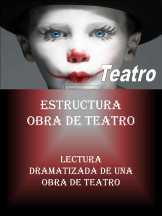 Estructura
Obra de teatro
Lectura
dramatizada de una
obra de teatro
 
