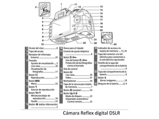 Cámara Reflex digital DSLR
 