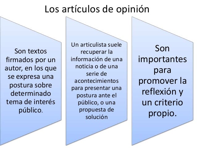 Para Qué Sirve Un Artículo De Opinión es.slideshare.net