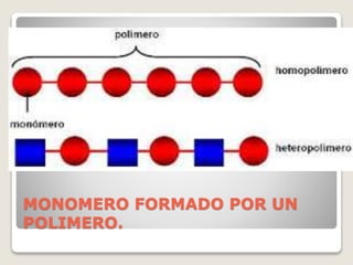 MONOMERO FORMADO POR UN
POLIMERO.
 