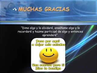 “ Dime algo y lo olvidaré, enséñame algo y lo recordaré y hazme participé de algo y entonces aprenderé”. 