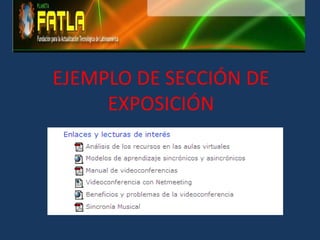 EJEMPLO DE SECCIÓN DE EXPOSICIÓN