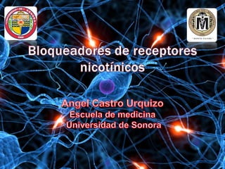 Bloqueadores de receptores nicotínicos   Angel Castro UrquizoEscuela de medicina Universidad de Sonora 