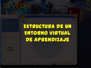 Estructura de un
Entorno Virtual
 De Aprendizaje
 