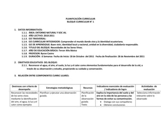 Bloque curricular de refuerzo