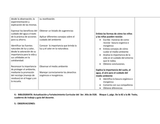 Bloque curricular de refuerzo
