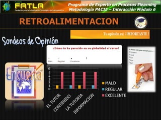 Programa de Experto en Procesos Elearning  Metodología PACIE – Interacción Módulo 6  l 