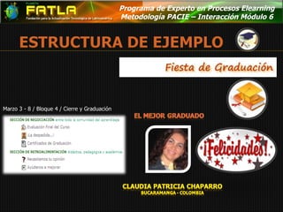 Programa de Experto en Procesos Elearning  Metodología PACIE – Interacción Módulo 6  Marzo 3 - 8 / Bloque 4 / Cierre y Graduación 