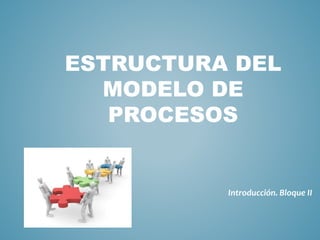 ESTRUCTURA DEL
MODELO DE
PROCESOS
Introducción. Bloque II
 