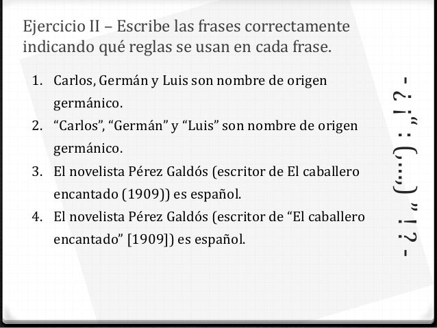 Signos De Puntuacion Ejercicios Resueltos - Marcus Reid