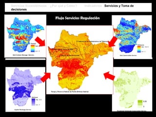 ICB
Servicios Ecosistémicos ¿Por qué y Cómo? Indicadores Servicios y Toma de
decisiones
Servicios Ecosistémicos ¿Por qué y Cómo? Indicadores Servicios y Toma de
decisiones
Flujo Servicios Regulación
 