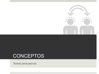 CONCEPTOS
Textos persuasivos
 