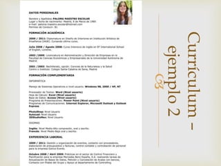 
Currículum–
ejemplo2
 