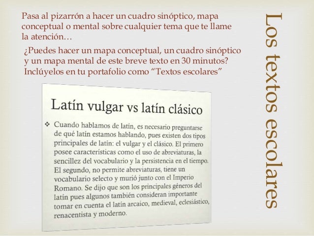 Bloque I y II Redacción y clasificación de los textos 