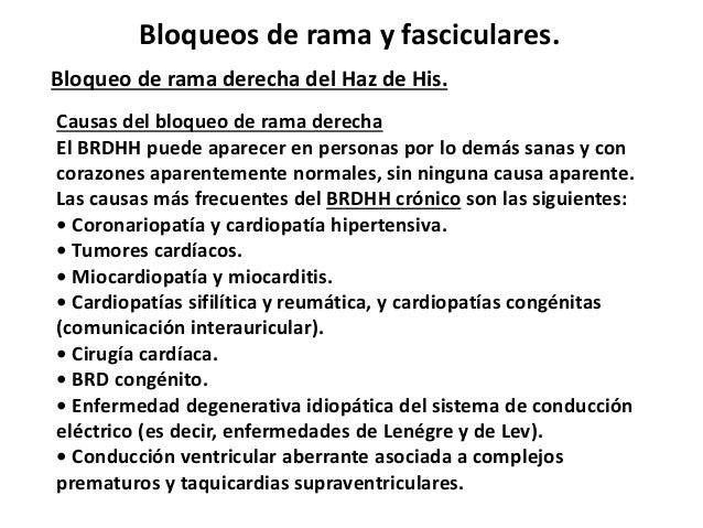 Causas De Bloqueo De Rama Derecha