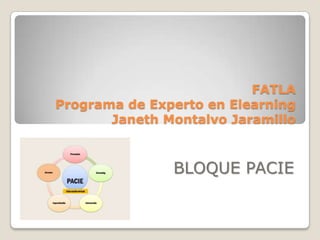 FATLAPrograma de Experto en ElearningJanethMontalvo Jaramillo BLOQUE PACIE 