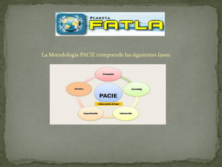 La Metodología PACIE comprende las siguientes fases:
 