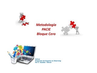 Metodología
    PACIE
 Bloque Cero




FATLA
Programa de Experto en Elearning
Por C. Guedez Viloria
 