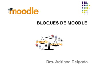 BLOQUES DE MOODLE
Dra. Adriana Delgado
 