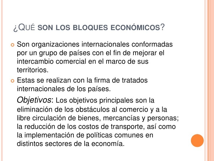 Bloques económicos.Geografía