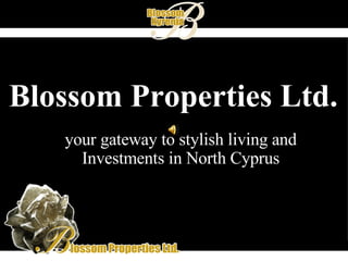 Blossom Properties Ltd. your gateway to stylish living and Investments in North Cyprus 