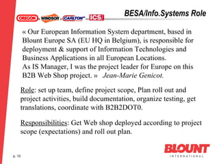 Blount B2B Project European Results