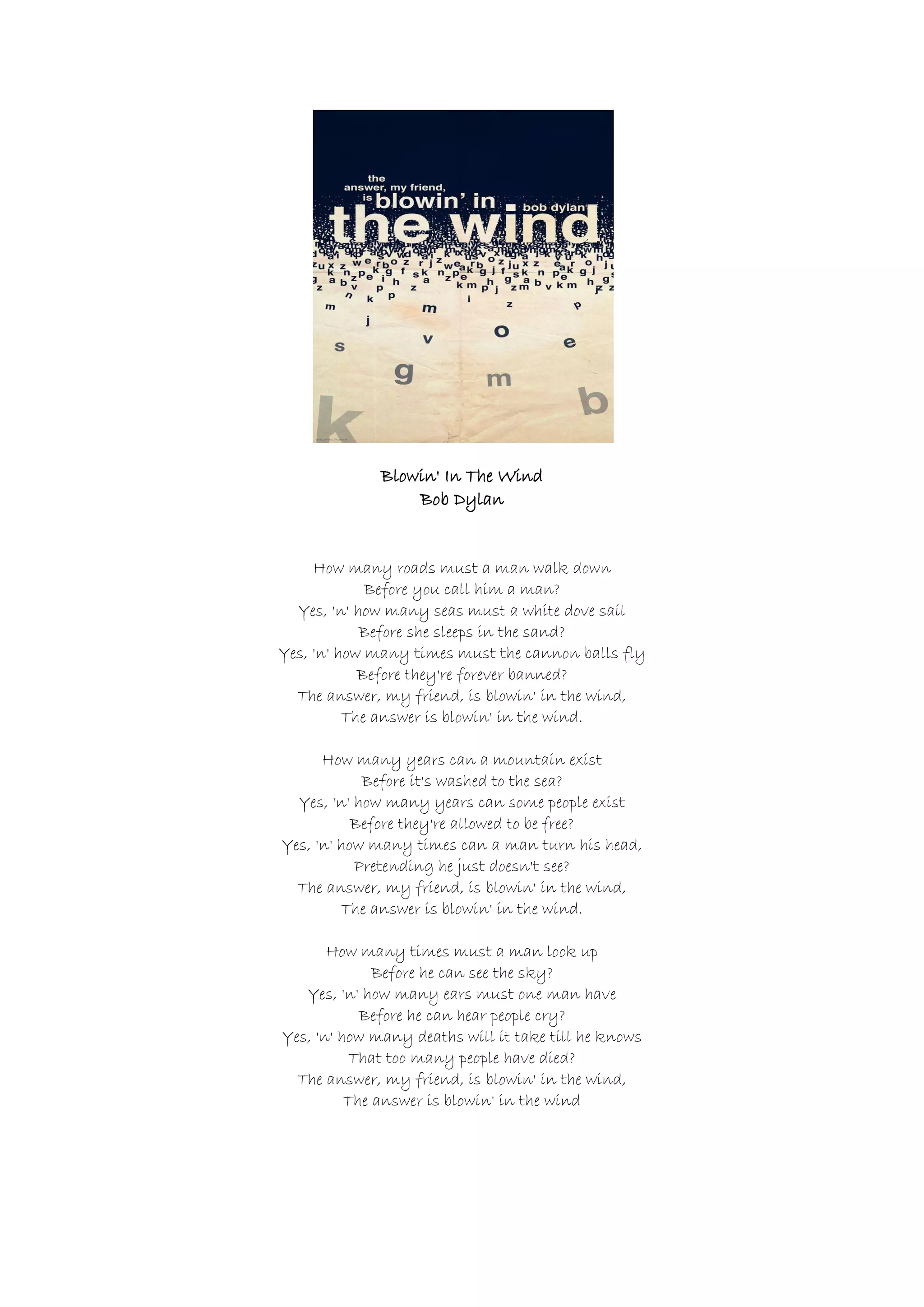 Blowin´ in the wind | PDF